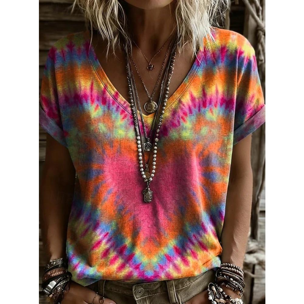 Women Summer T Shirt  Animal Print Short Sleeve Tees Casual Printed Tops