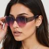 Women Sunglasses Modern Wide Edge Square Lens Frame Fashion Accessories Geometric Design Large Frame Glasses