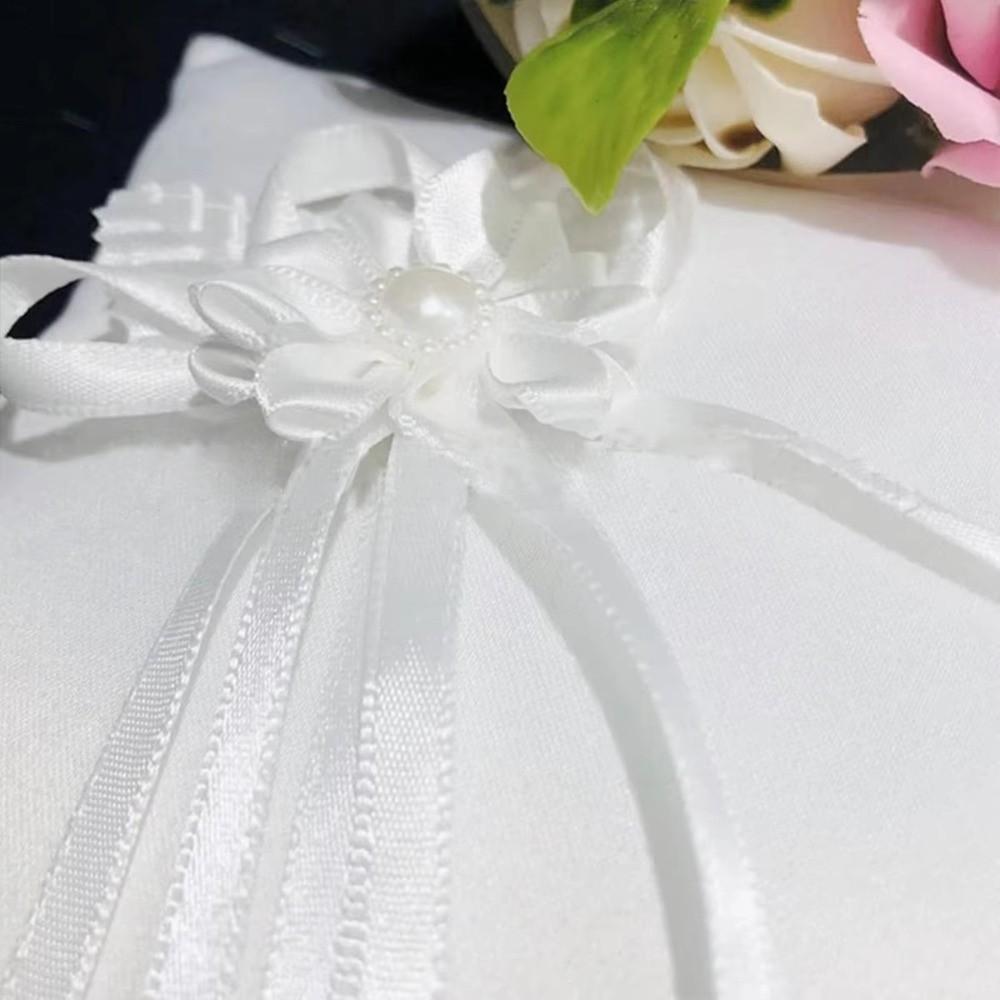 Handmade Bridal Ring Cushion Polyester Wedding Ring Holder Wedding Ring Pillow  Engagement Ceremony
