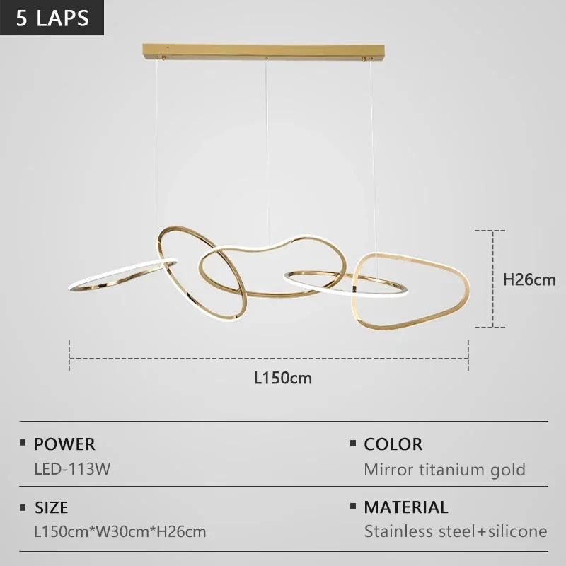 LED Pendant Lights Modern Luxury Stainless Steel Dimmable Electroplated Pendant Lights Living Room Dining Room Decorative Lights