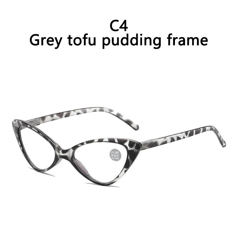 

+1+1.5+2+2.5...+4 Cat Eye Reading Glasses Women Ladies Anti Blue Light Reading Eyeglasses Unisex Vision Protection Eyewear +4.0