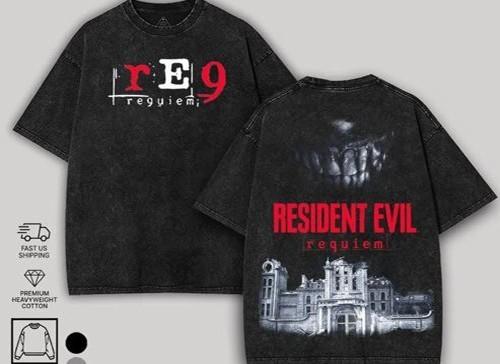 Resident Evil Requiem horror Game Tshirt 2 Sided Cotton unisex graphic Unisex T-Shirt XL