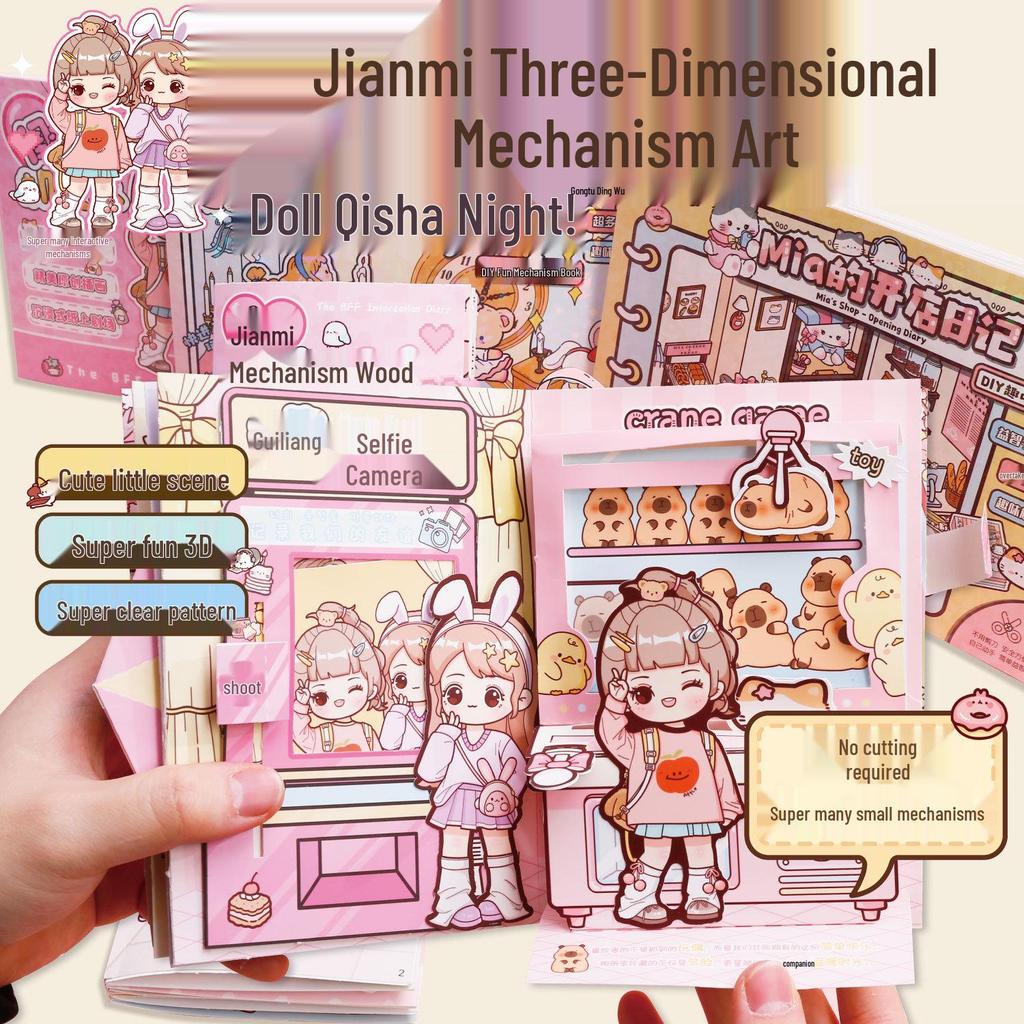 June 1st Children's Day Gift: 3D Advanced Magnetic Quiet Book for Girls with Stickers