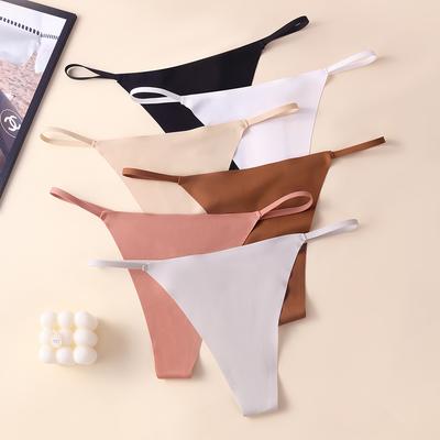 İnce tanga Avrupa ve Amerika iç çamaşırı günlük G string tanga buz ipeği dikişsiz T-pantolon Amerikan yaz yeni