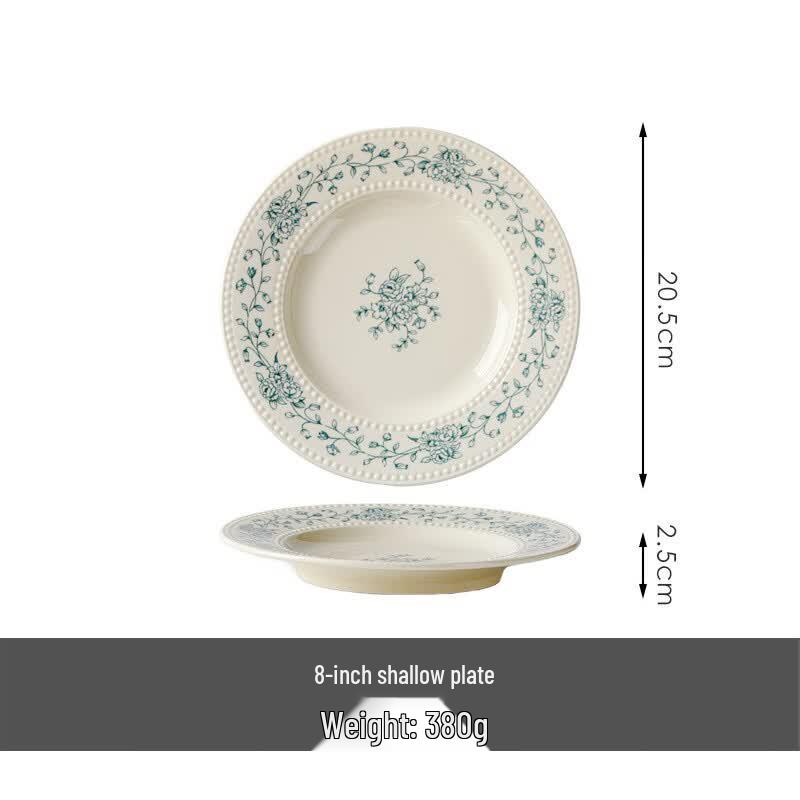 French Retro Rose Ceramic Tableware
