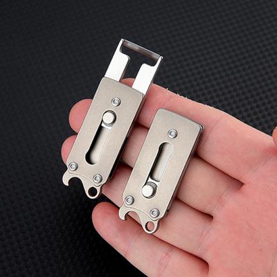 Titanlegering Mini Skreller Flaskeåpner Kraftig Utendørs Reise Camping Fottur Multifunksjonsverktøy Bærbar Frukt Grønnsaksskreller