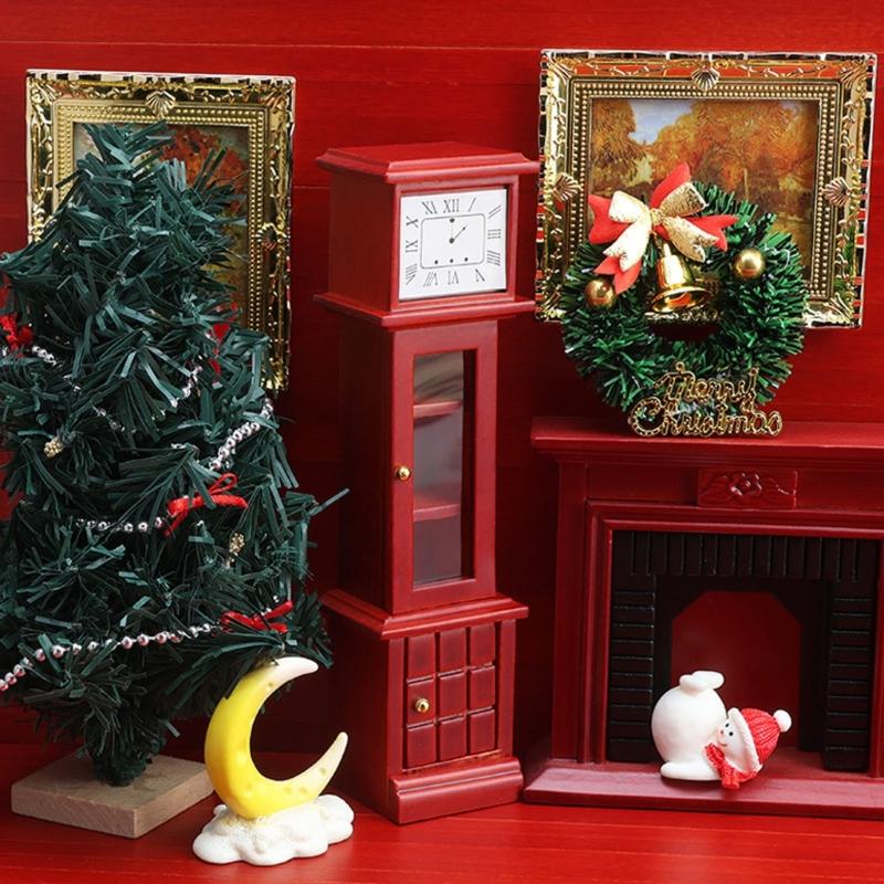 Nostalgic Miniature Floor Clock Dollhouses Accessory for Retro Enthusiasts and Unique Home Decors