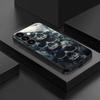Skull tempered glass phone case suitable for Samsung Galaxy S26 S25 S24 S23 S22 S20 FE/Ultra/Plus5G anti drop back cover