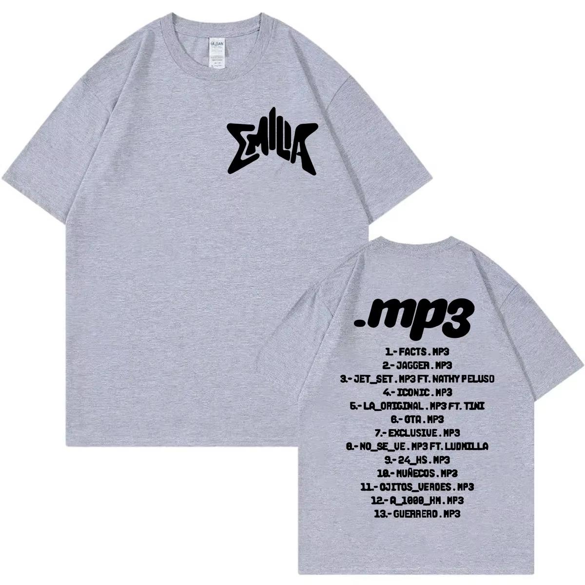 

Singer Emilia Mernes MP3 Double Sided Print Tshirt High Quality Fashion Short Sleeve T Shirts Unisex Women Casual Loose Tshirts 4XL