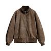 Unisex American-Style Bomber Jacket, Autumn/Winter High-End Stand-Up Collar Streetwear Baseball Jacket JK032