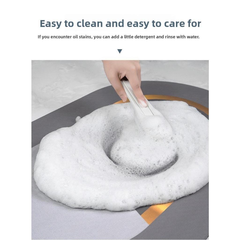 Wood Grain Washing Machine Cover Pad&absorbent Anti Slip Pad - Suitable for Kitchen/laundry Countertop Protection of Washing Machines and Microwaves