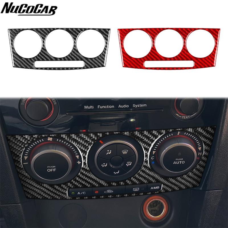 For Mazda 3 Axela 2004-2009 Carbon Fiber Central Air Conditioning Control Panel Car Accessories Interior Decorative Stickers
