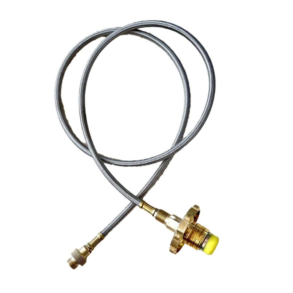 Outdoor cassette stove gas adapter for charging valve to gas tank, perfect for mountain tank charging.