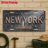 D-Flachstück Vintage Schild Stadtbild New York Schild Geeignet für Stadtmauern Amerikanischer Stil Dekor Büroräume