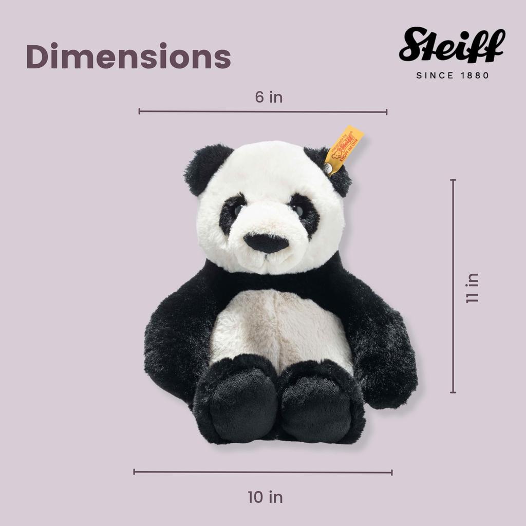 Steiff Cuddly Friends Min the 075650 Japanese Panda, 27cm, [Official Product]