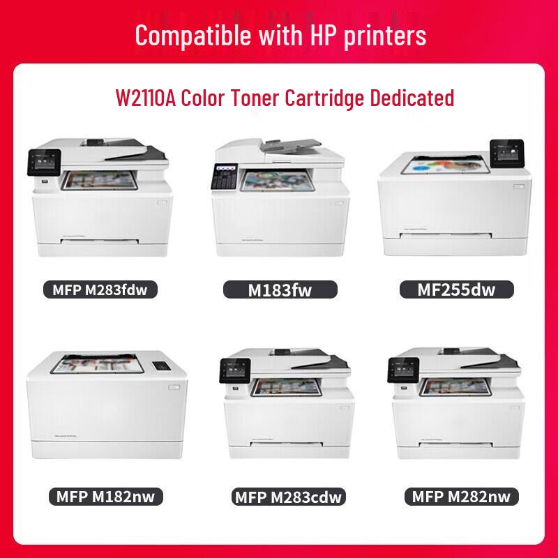 Compatible W2110X 206X 4-Color Toner Cartridge Set with Chip for HP Printers