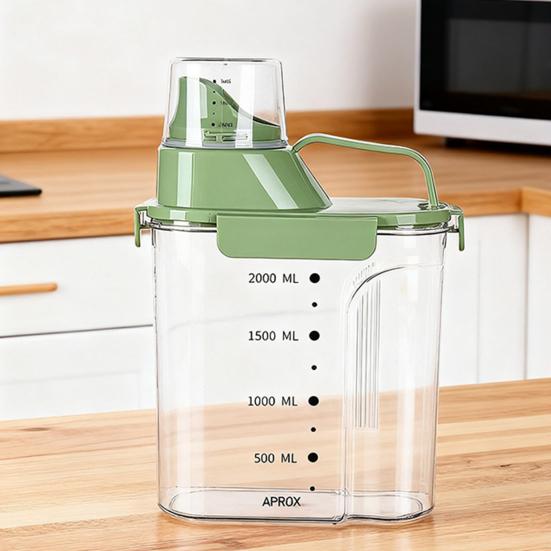 Reis-Aufbewahrungsbehälter Luftdichter Müsli-Spender mit ausgießbarem Ausguss und Messbecher-Deckel Kunststoff Vorratskammer Küchen-Organisation Behälter für Trockennahrung Mehl