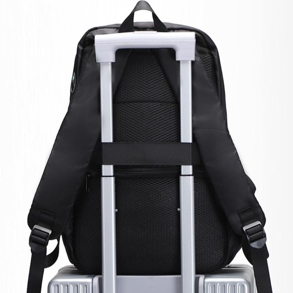 Multi-pocket Casual Backpack Breathable Men Backpack Solid Color Backpack Daily Use