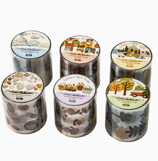 6pcs/1lot Decorative Adhesive Tapes The Journey of the Wind Tapes DIY Paper Scrapbooking Japanese Stickers