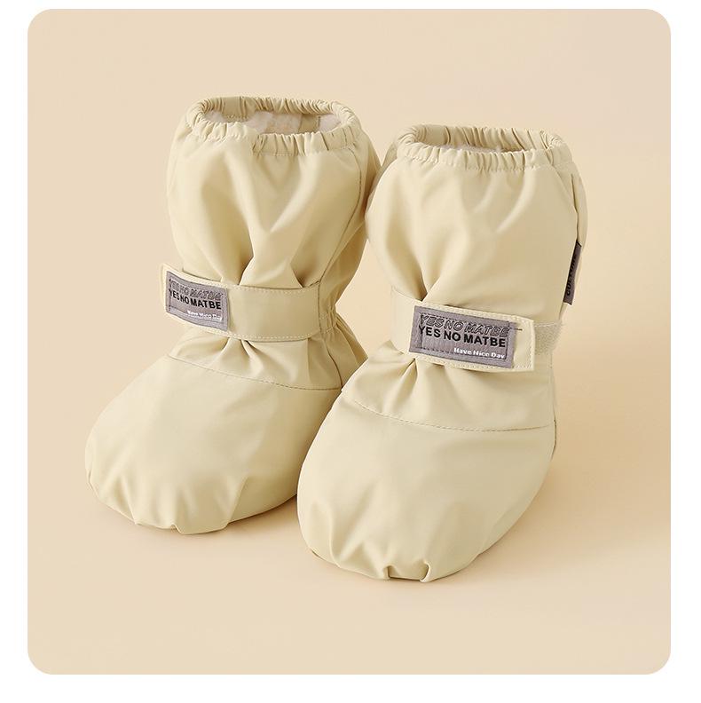 Infant Waterproof High-Top Velvet Cotton Shoes: Non-Slip Pre-Walkers & Baby Socks