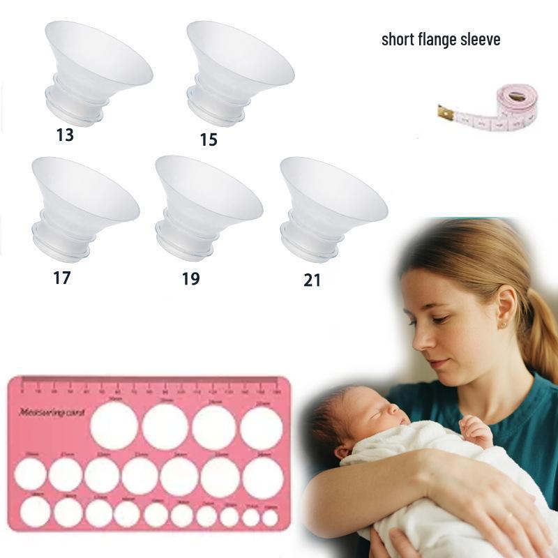 Short Flange Breast Pump Horn Cover Nipple Reducer Converter (M9-M5) Optimized Version