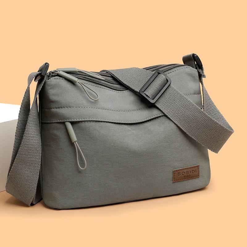 Nylon Lightweight Multi-layer Large-capacity Nylon Bag Women's New Casual Waterproof Portable Fashion Shoulder Messenger Small Square Bag
