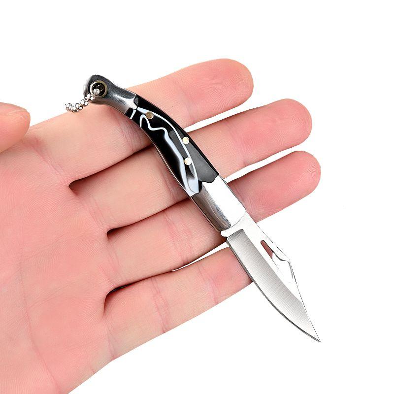 Mini Pocket Knife Portable Stainless Steel Folding Knife Keychain Box Cutter Survival Multitool Camping Emergency EDC Gadgets