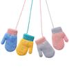 Autumn and winter baby finger knitted children's gloves bag finger velvet warm toddler neck children's models