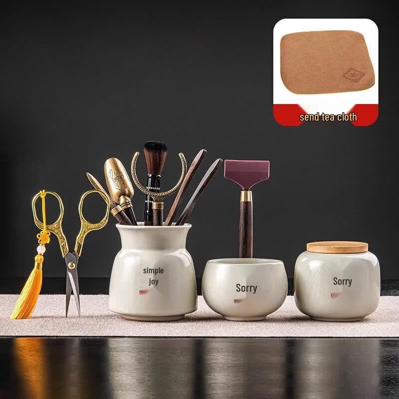 Youluo Ru Kiln Tea Ceremony Six Gentlemen Tool Set