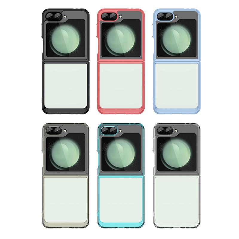 For Samsung Galaxy Z Flip 6 Case Cover Samsung Z Flip 6 Flip6 Capas Bumper Back Transparent Colour Clear Fundas Samsung Z Flip 6