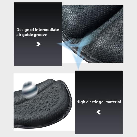 Motorsykkel Gel Setepute 3D Honeycomb Pustende Støtdemping Beskyttelse av sensitive områder Lindring av halebeinsømhet Motorsykkel Setetrekk