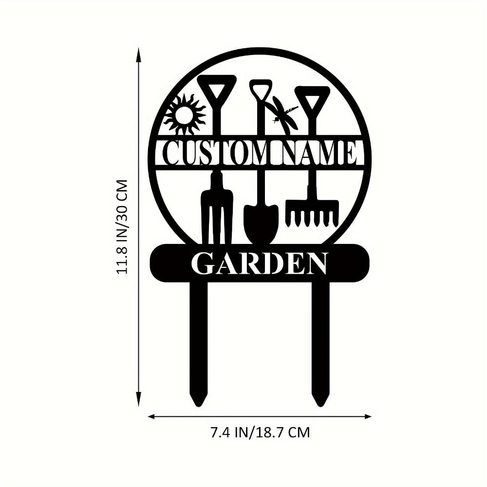 

Unique Custom Metal Garden Sign with Sturdy Wooden Stake Ideal Personalized Outdoor Decor for Patio Yard No Battery Required