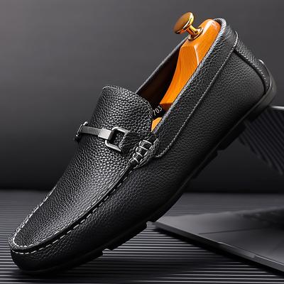 Scarpe Casual da Uomo in Vera Pelle Scarpe Basse da Barca di Lusso da Uomo Mocassini da Passeggio Fatti a Mano Scarpe Business Slip-on Nere da Uomo Mocassini da Guida