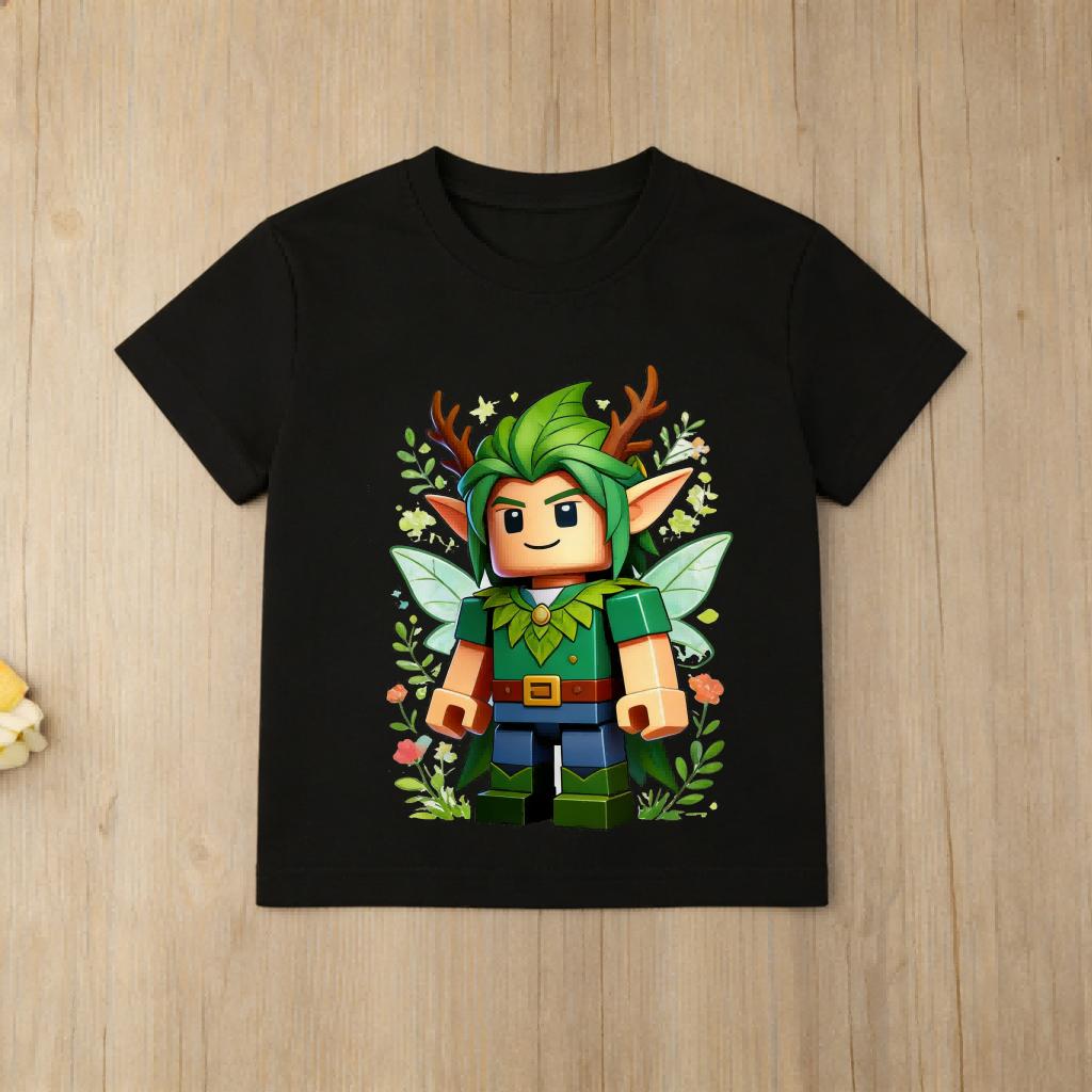 Roblox Detective Character Print Children T Shirt Boys Girls Casual Short Sleeve Cotton Tee Breathable Summer Daily Wear Top 100