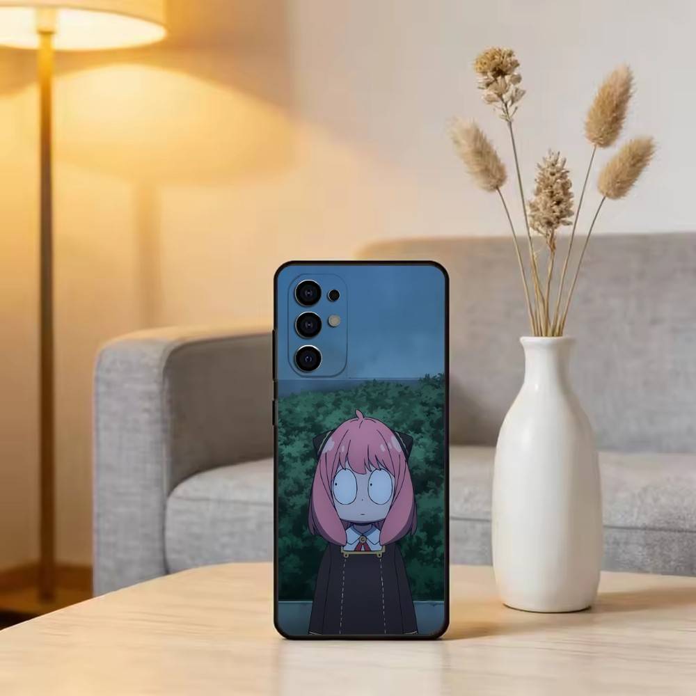 

Cute Anya Forger Spy-Family Phone Case For Samsung S25,S24,S21,S22,S23,S30,Ultra,S20,Plus,Fe,Soft Silicone Black Cover Samsung S26