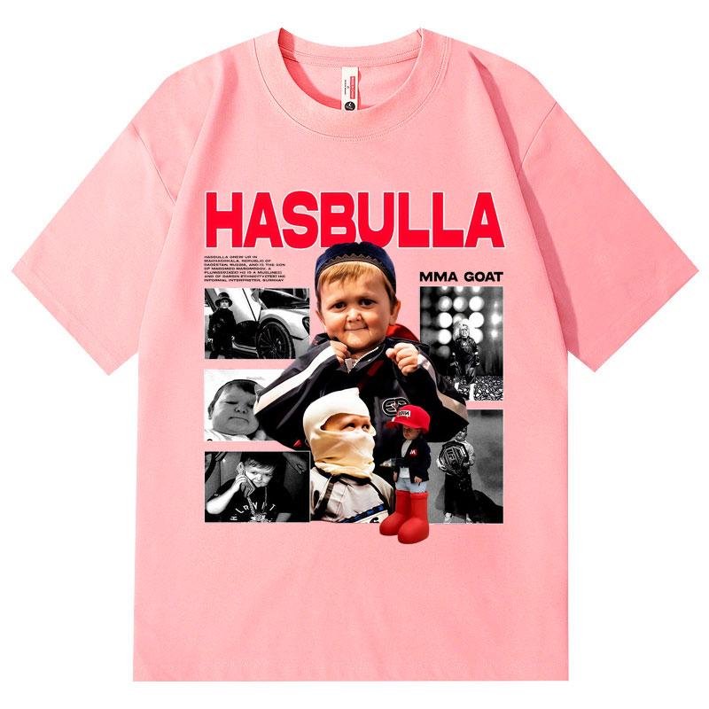 Hasbulla Mini Khabib Koszulki Graficzne Trend Mody High Street Koszulki z Krótkim Rękawem Unisex Unisex Casual Luźne Koszulka 100% Bawełna