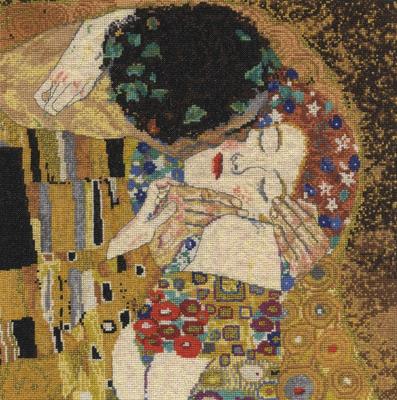 Kit de Bordado Punto de Cruz BK1811 EL BESO Gustav Klimt [DMC] "Beso"