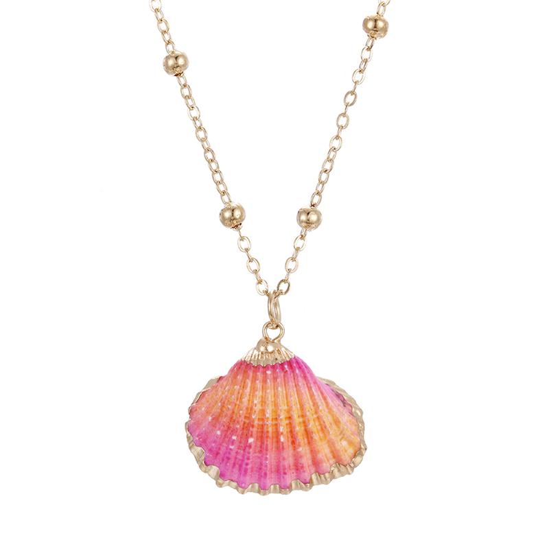 32 Styles Charm Boho Natural Shells Necklaces Scallop Pendant Necklace For Women Gifts Chain Style Alloy Seashell Summer Jewelry