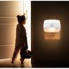 LED Motion Sensor Night Light Plug In EU US Plug Soft Warm Wall Lamp for Baby Kids Room Stairs