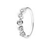S925 silver new silver bow ring pink color black fashionable niche high-end women's jewelry