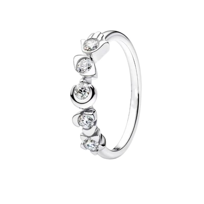 S925 silver new silver bow ring pink color black fashionable niche high-end women's jewelry