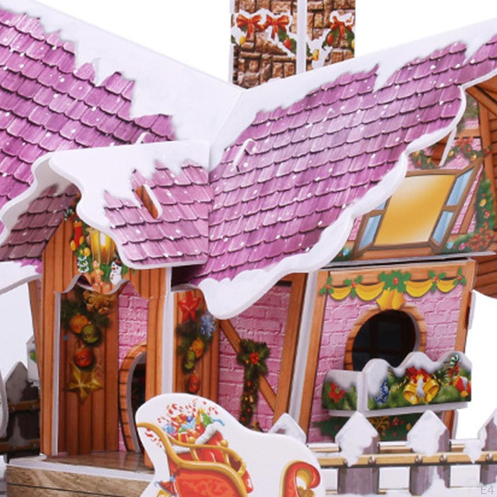 Christmas DIY Puzzle Children 3D Building Model Dollhouse for Teens Adults
