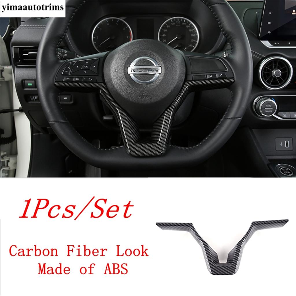 Steering Wheel Button Frame Decor Cover Trim For Nissan X-trail T32 Rogue 2017 -  Red / Carbon Fiber Accessories Interior