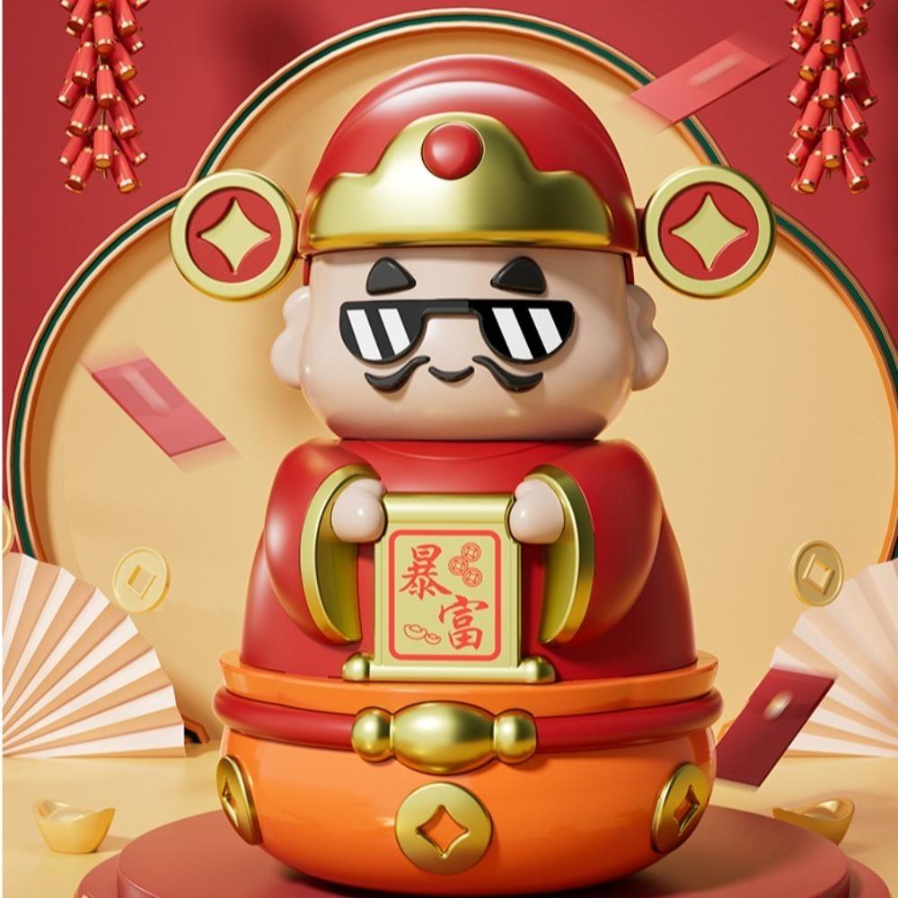 Gute Symbolik Neujahrs-Spardose Dekorative Cartoon-Geldboxen Chinesische Gott-Ornamente Neujahr