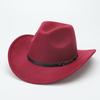 European and American Western Cowboy Hat Big Edge Woolen Punk Style Knight Hat Felt Hat Jazz Hat Top Hat