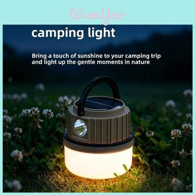 Camping Lantern With Solar Power Led Light For Outdoor Hiking And Emergency Use