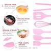 6Pcs/Set Silicone Cooking Utensil Scraper Eggs Beater Spatula Oil Brush Food Clip Kitchen Tool