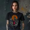 Dark Style Bleeding Dawn Tee  Heart  Crow  Raven Summer Mens and Womens Loose and Breathable Tshirt Top