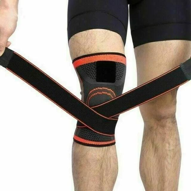 Genouillères de Fitness Sportif Bande de Soutien Bandage Genouillère Manchon de Compression Protecteur Sportif Ligament Réglable