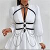 Cool Corsets Chain Harness Strap for Women Cool PU Corsets Waist Strap Cosplay Costume Adjust Shoulder Strap Belt